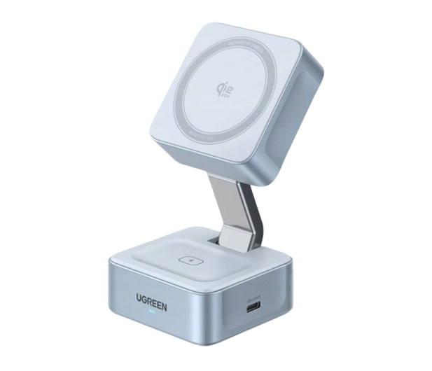 UGREEN Ładowarka indukcyjna 2w1 W752 MAGFLOW 25W szara 6941876293100 - 1416992 - zdjęcie